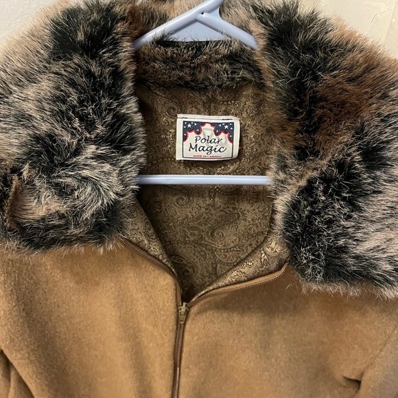 Women's Fur Collar Coat - Picture 2 of 6